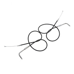 Custom Chrome 90cm Black Vinyl Throttle & Idle Cable Fit For Harley Sportster XL883 1200 98-14