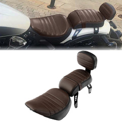 C.C. RIDER Indian Scout 2 Piece 2 Up Seat Driver Passenger Seat With Backrest For Scout Bobber Sixty Scout Bobber ABS, 2018-2024
