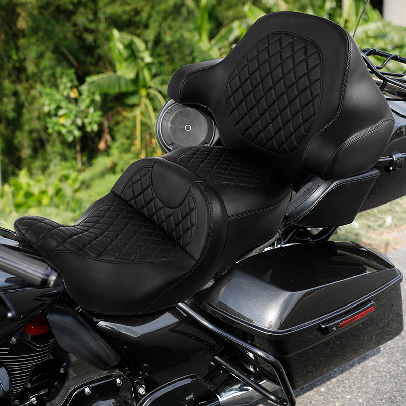 C.C. RIDER King Passenger Backrest King Touring Pack Trunk Backrest For Touring Road Glide Electra Glide Street Glide Road King, 2014-2025