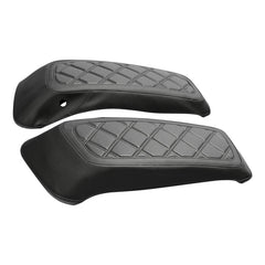 C.C. RIDER Saddlebag Lid Covers Lattice Stitching Protect Saddlebags For Harley Touring Street Glide Road Glide 2014-2024