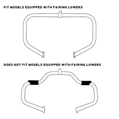HR3 Black Chrome Engine Guard Highway Crash Bar Fit For Harley Touring Road Glide 09-23