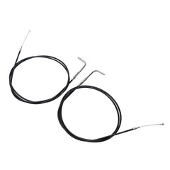 Custom Chrome 200cm Black Vinyl Throttle+Idle Cables Fit For Harley Sportster XL883 1200 02-14