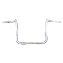 Santee 1-1/4" Fat 16" Rise Crooked Handlebar Gloss Black Chrome Fit For Harley Electra Road FL
