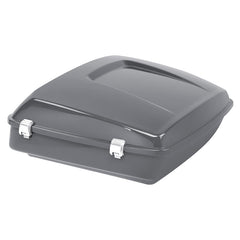 HR3 Gunship Gray 10.7" Chopped Style Touring Trunk Luggage For 14-24 Harley Touring