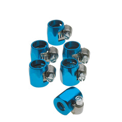 Custom Chrome Custom Hose Clamps Fits 3/8" And 5/16" I.D. Hoses(Up To 5/8" O.D.) Blue