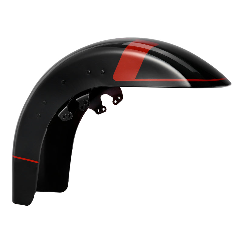 HR3 Black Earth & Vivid Black Motorcycle 18" Wide Tire Front Mudguard Fender For Harley Touring Models 2014-2023