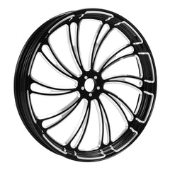 Custom Chrome 23×3.5" Black Billet CNC Front Wheel Rim 10 Spoke Fits For Harley Touring Custom