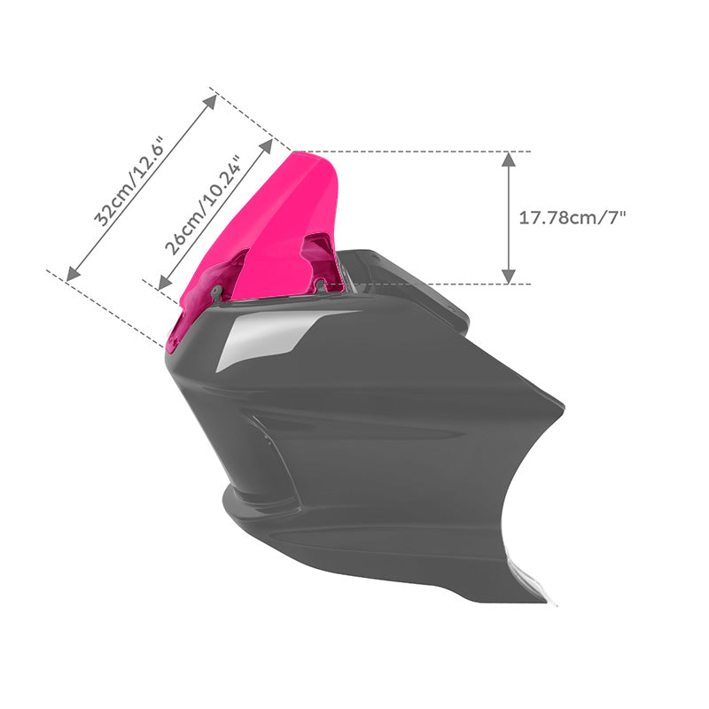 HR3 7" Rose Red Windshield Fit For Harley Low Rider ST FXLRST 2022-2025