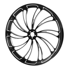 Custom Chrome 26×3.5" Black Billet CNC Front Wheel Rim 10 Spoke Fits For Harley Touring Custom