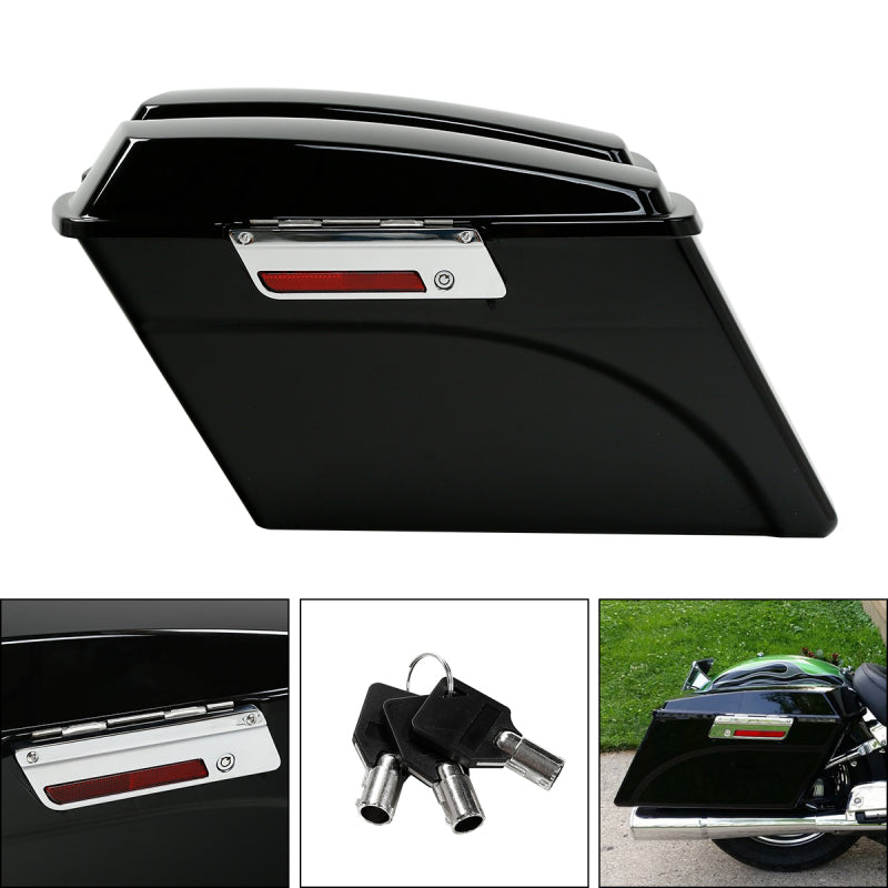 Custom Chrome Painted Hard Saddlebag Trunk & Lid Latch Fit For Harley touirng Electra Road Glide 93-13