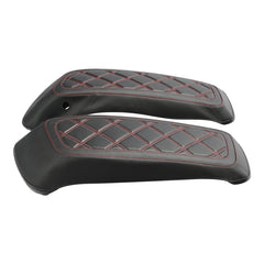 C.C. RIDER Saddlebag Lid Covers Lattice Stitching Protect Saddlebags For Harley Touring Street Glide Road Glide 2014-2024