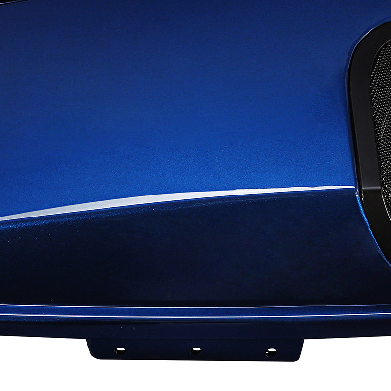 HR3 Superior Blue CVO Saddlebag Lids With 5" x 7" Speaker Cutouts For Harley Touring Models 2014-2023