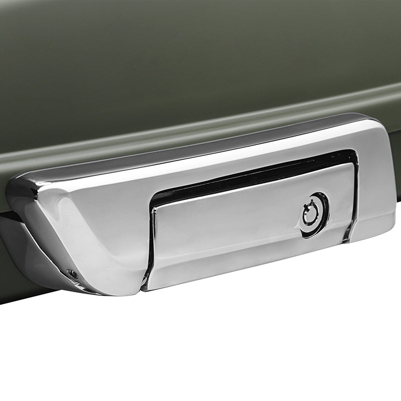 HR3 Deadwood Green Denim 5.5" Razor Style Touring Trunk Luggage For 14-24 Harley Touring