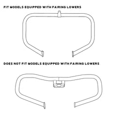 HR3 Black Chrome Engine Guard Highway Crash Bar Fit For Harley Touring Road Glide 09-23