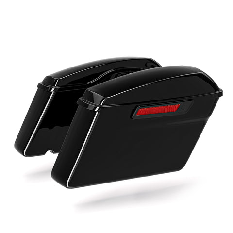 Custom Chrome Vivid Black Hard Saddlebags Fit For Harley Touring road glide road king '14-'24