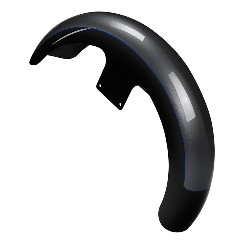 HR3 Gauntlet Gray Metallic / Vivid Black 21" Wrap Front Fender Fit For Harley Touring 2014-2023