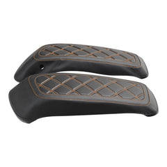 C.C. RIDER Saddlebag Lid Covers Lattice Stitching Protect Saddlebags For Harley Touring Street Glide Road Glide 2014-2024