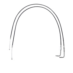 Custom Chrome 130cm Black Vinyl Throttle & Idle Cable Fit For Harley Sportster XL883/200 02-14
