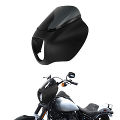 HR3 Black Denim Headlight Fairing & Windshield Fit For Harley Softail FXBB FXLR 2018-2022