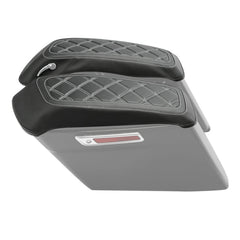 C.C. RIDER Saddlebag Lid Covers Lattice Stitching Protect Saddlebags For Harley Touring Street Glide Road Glide 2014-2024
