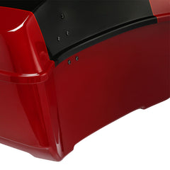 HR3 Billiard Red / Vivid Black 13.7" King Size Touring Trunk Luggage For 14-24 Harley Touring