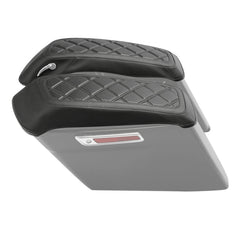 C.C. RIDER Saddlebag Lid Covers Lattice Stitching Protect Saddlebags For Harley Touring Street Glide Road Glide 2014-2024