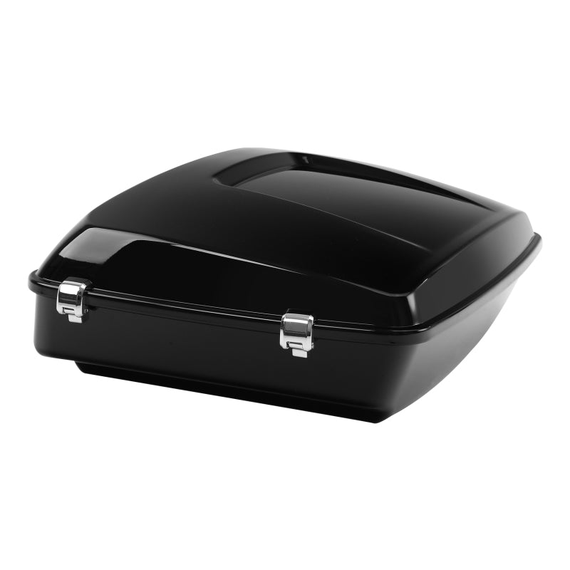 HR3 Vivid Black 10.7" Chopped Style Touring Trunk Luggage For 14-24 Harley Touring