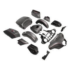 HR3 Industrial Gray Denim / Black Denim Complete Body Fairing Kit For Harley Ultra Limited FLHTK 14-23