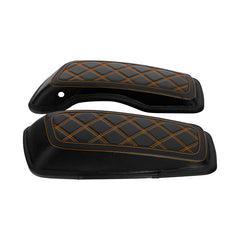 C.C. RIDER Saddlebag Lid Covers Lattice Stitching Protect Saddlebags For Harley Touring Street Glide Road Glide 2014-2024