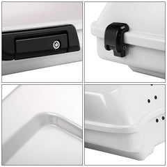 HR3 White Onyx Pearl 5.5" Razor Style Touring Trunk Luggage For 14-24 Touring