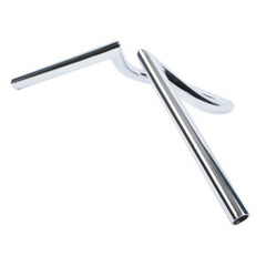 Custom Chrome 1" Handlebar Z style Gloss Black Chrome Fits For Harley Chopper Bobber Softail Dyna Sportster Black