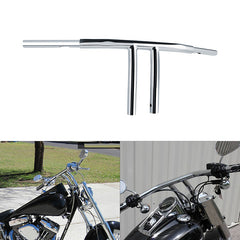 Custom Chrome 10"Rise 1-1/4" T-Bar Handlebar Bar Fits For Harley Softail Chopper
