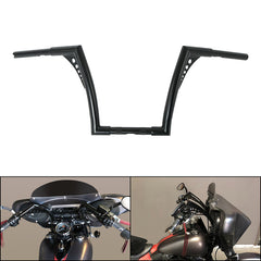 Custom Chrome 1-1/4" Fat 12" Rise Handlebar Bar Matte Black Fit For Harley Softail Dyna Sportster XL