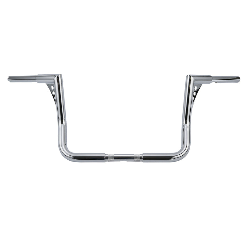 Custom Chrome 1-1/4" Fat Handlebar 12" Rise Ape Hanger Bar Matte Black Chrome Fit For Harley Touring Bagger