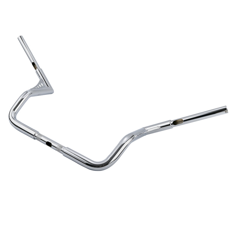 Custom Chrome 1-1/4" Fat Handlebar 12" Rise Ape Hanger Bar Matte Black Chrome Fit For Harley Touring Bagger