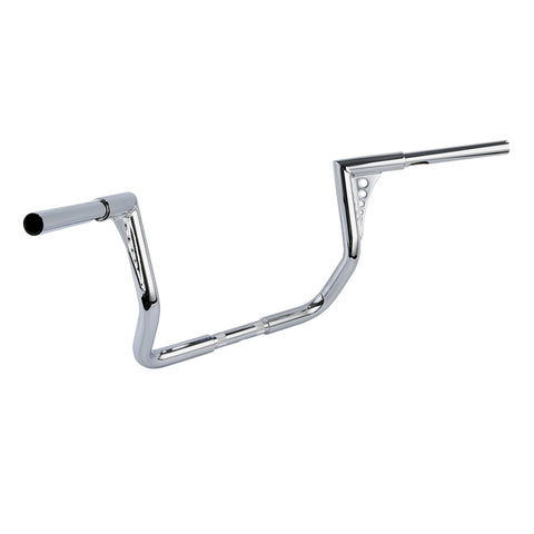 Custom Chrome 1-1/4" Fat Handlebar 12" Rise Ape Hanger Bar Matte Black Chrome Fit For Harley Touring Bagger