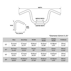 Custom Chrome 1-1/4" Fat Handlebar 18" Rise Ape Hanger Bar Matte Black Chrome Fit For Harley Touring Bagger