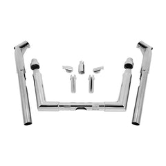 Santee 8" Rise Adjustable Ape Handlebar Matte Black Chrome Fit For Harley Sportster Softail