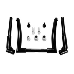 Santee 14" Rise Adjustable Ape Handlebar Matte Black Chrome Fit For Harley Softail Sportster