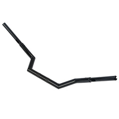 Santee 1-1/4" Low Rise Z Bar 6" Rise Handlebar Gloss Black Chrome Fit For Harley Road Glide Road King