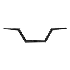 Santee 1-1/4" Low Rise Z Bar 8" Rise Handlebar Gloss Black Chrome Fit For Harley Road Glide Road King