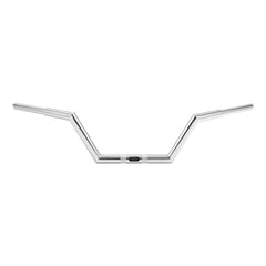 Santee 1-1/4" Low Rise Z Bar 8" Rise Handlebar Gloss Black Chrome Fit For Harley Road Glide Road King