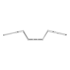 Santee 1-1/4" Low Rise Z Bar 8" Rise Handlebar Gloss Black Chrome Fit For Harley Road Glide Road King
