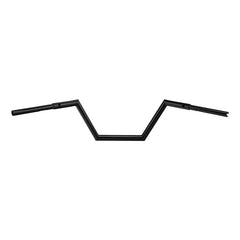 Santee 1-1/4" Low Rise Z Bar 10" Rise Handlebar Chrome Gloss Black Fit For Harley Road Glide Road King