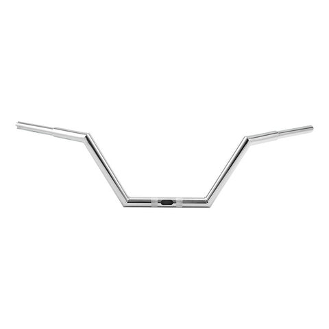 Santee 1-1/4" Low Rise Z Bar 10" Rise Handlebar Chrome Gloss Black Fit For Harley Road Glide Road King