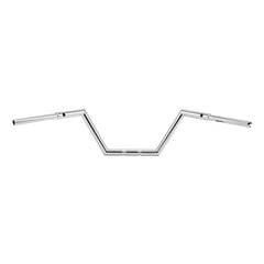 Santee 1-1/4" Low Rise Z Bar 10" Rise Handlebar Chrome Gloss Black Fit For Harley Road Glide Road King