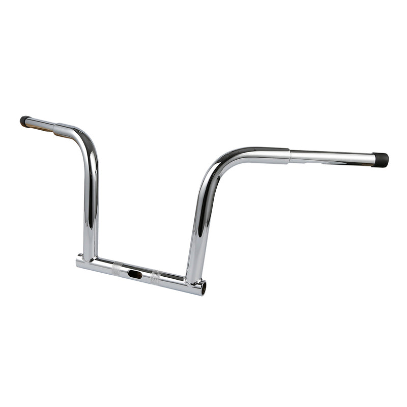 Santee 12" Rise Handlebar 1 1/4" Fat Bars Matte Black Chrome Fit For Harley Dyna FXDB 06-17