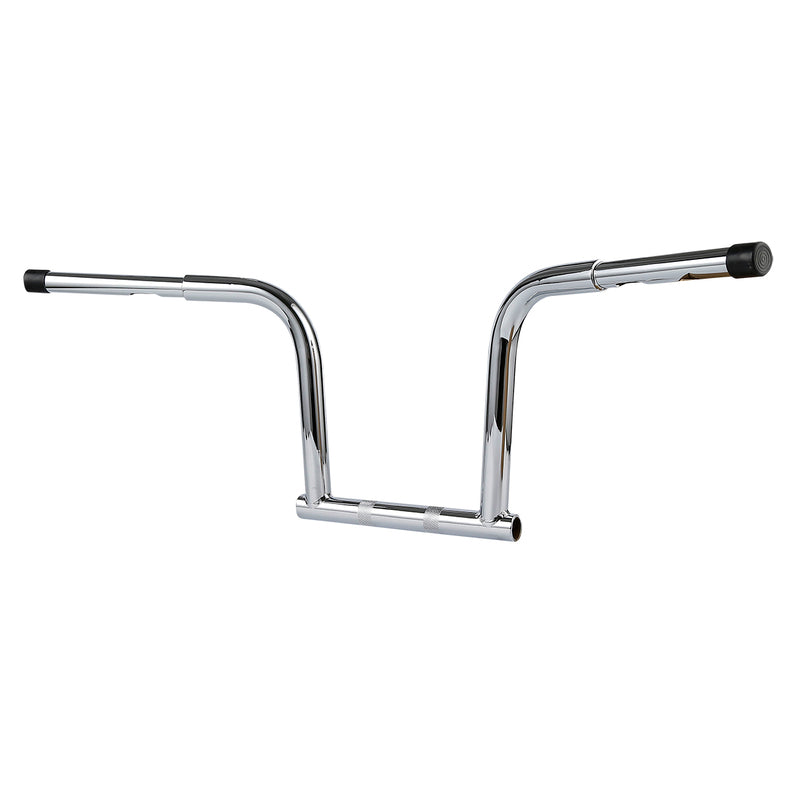 Santee 12" Rise Handlebar 1 1/4" Fat Bars Matte Black Chrome Fit For Harley Dyna FXDB 06-17