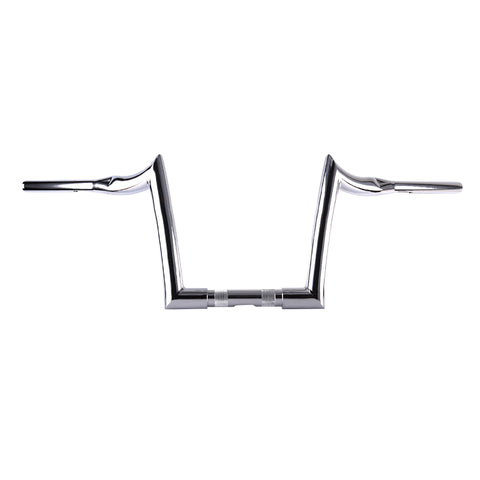 Santee 1-1/2" Fat 12" Rise Handlebar Gloss Black Chrome Fit For Harley Big Twin Sportster FLHR