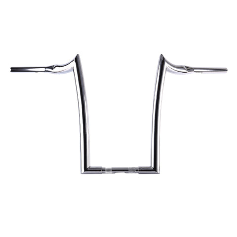 Santee 1-1/2" Fat 20" Rise Handlebar Gloss Black Chrome Fit For Harley Big Twin Sportster Road King